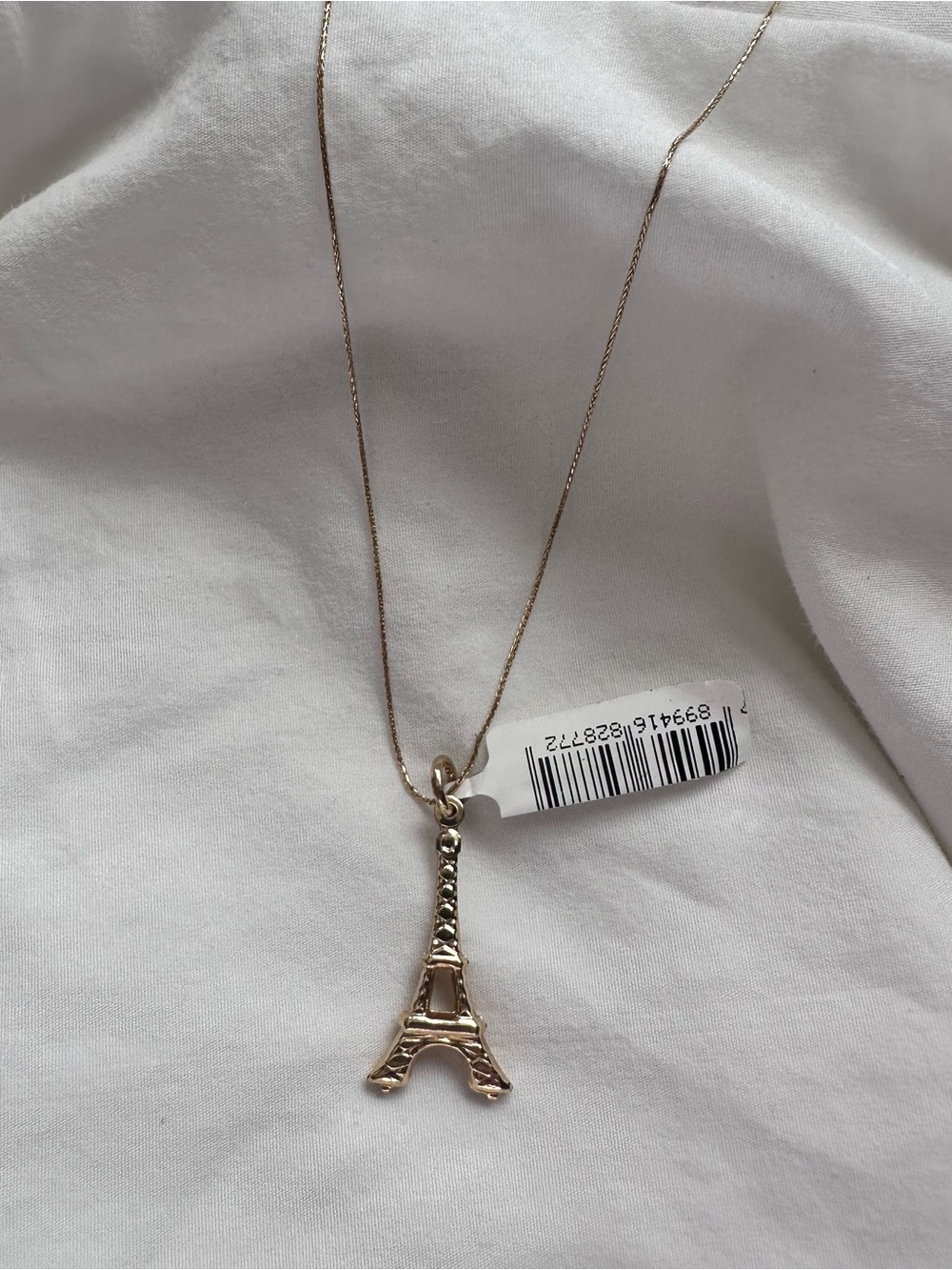 14K Gold Eiffel Tower Charm Pendant
